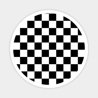 Black and white check Magnet